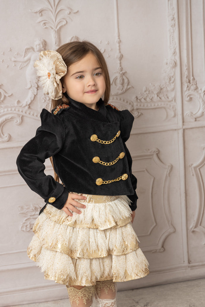 Charlie Glitter Gold Hair Clip - Petite Maison Kids