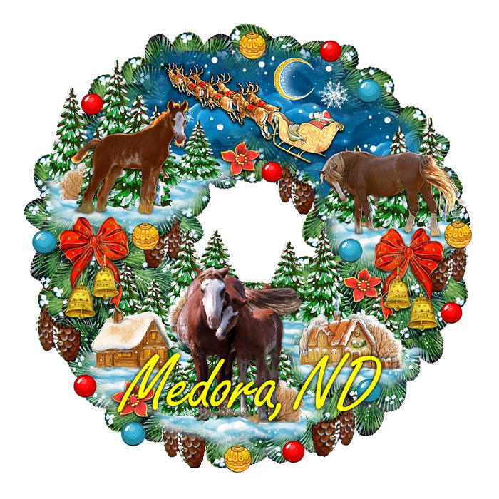 Chasing Horses Wooden ornaments
