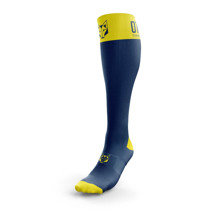 Chaussettes de récupération - Navy Blue & Fluo Yellow