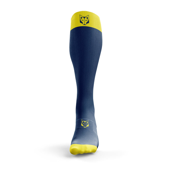 Chaussettes de récupération - Navy Blue & Fluo Yellow