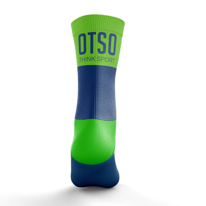 Chaussettes Multisport mi-haute - Electric Blue & Fluo Green