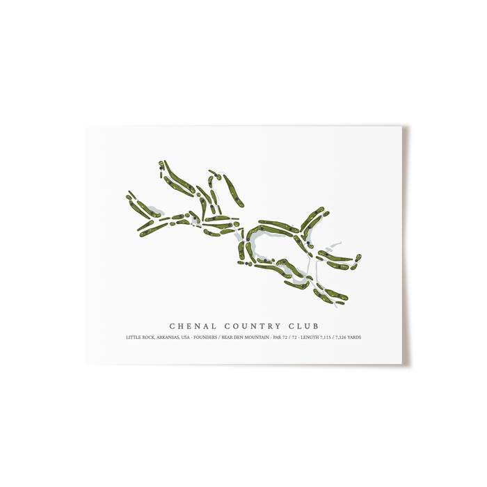 Chenal Country Club | Golf Course Map | Unframed