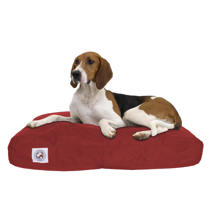 DOG-BED-CHEW-RESISTANT-PILLOW-DARK-RED