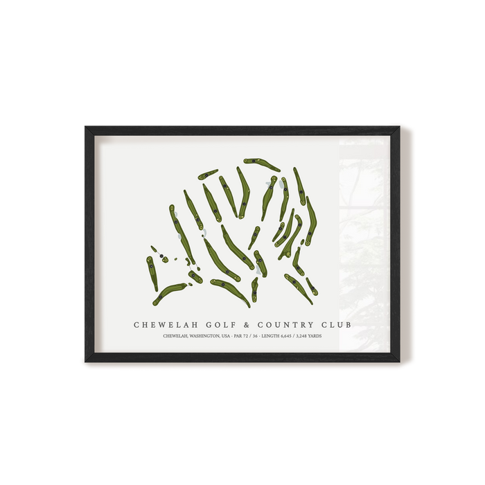 Chewelah Golf & Country Club | Golf Course Map | Black+Frame