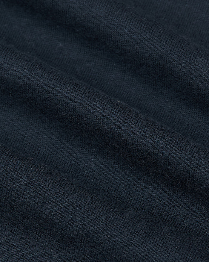 Close-up of Classic Tall Straight Hem Crew Neck T-Shirt's soft-knit texture.