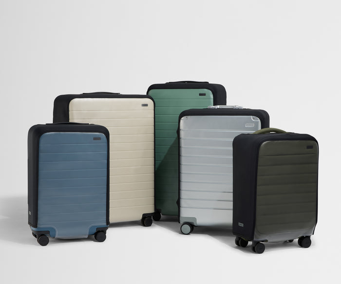Clear Luggage Cover in The Medium
