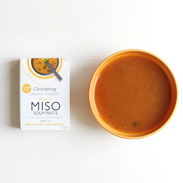 Clearspring Organic Japanese White Miso Instant Soup Paste 4 x 15g