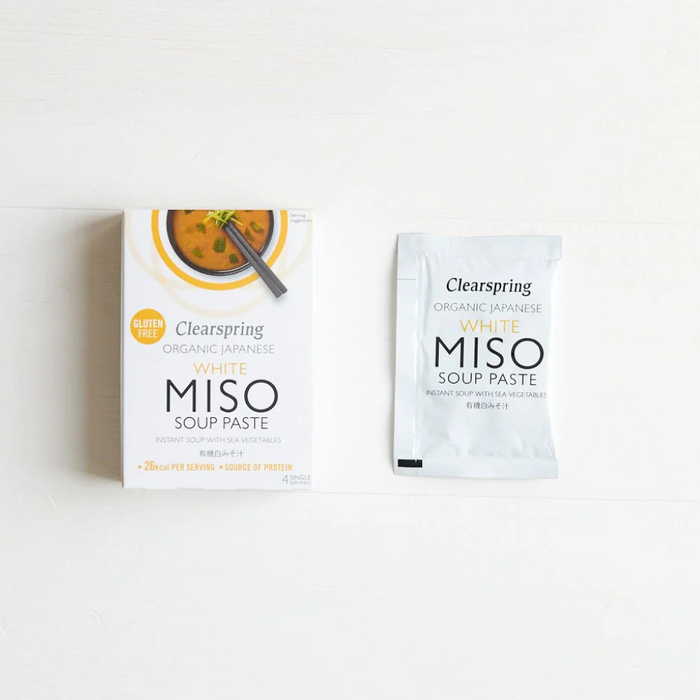 Clearspring Organic Japanese White Miso Instant Soup Paste 4 x 15g