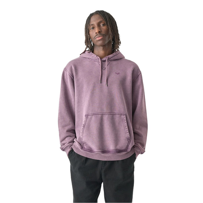 Cleptomanicx Ligull Washed Boxy Hoodie Plum Perfekt