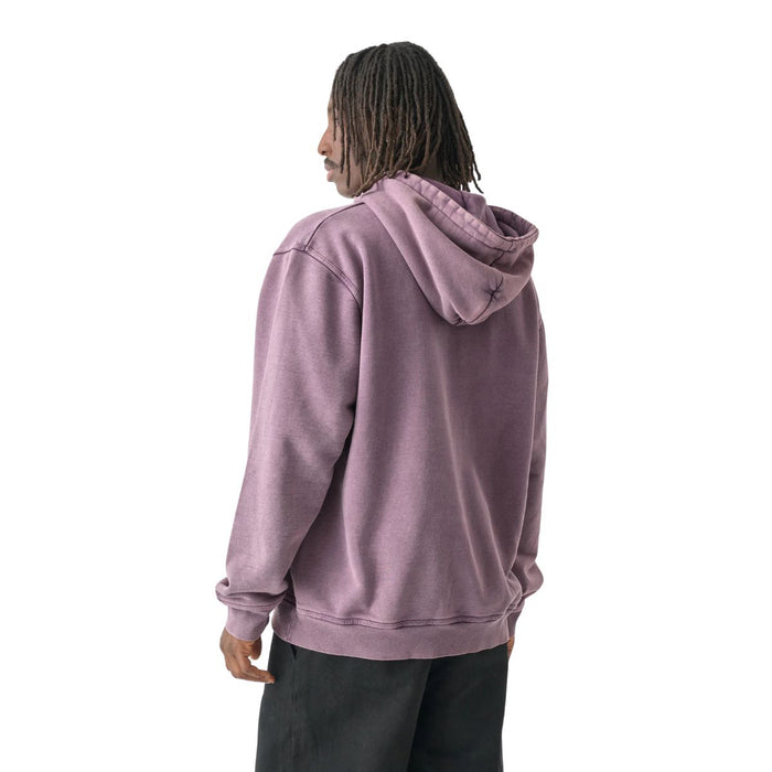 Cleptomanicx Ligull Washed Boxy Hoodie Plum Perfekt