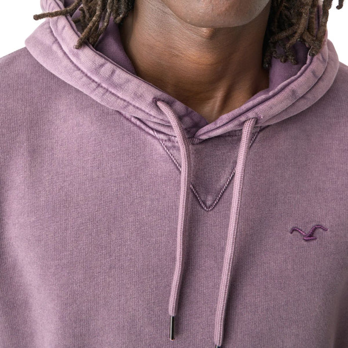 Cleptomanicx Ligull Washed Boxy Hoodie Plum Perfekt