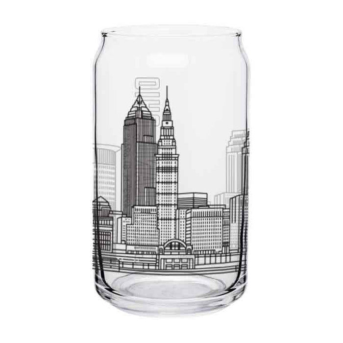 Cleveland Skyline - 16 oz Pop Can Glass