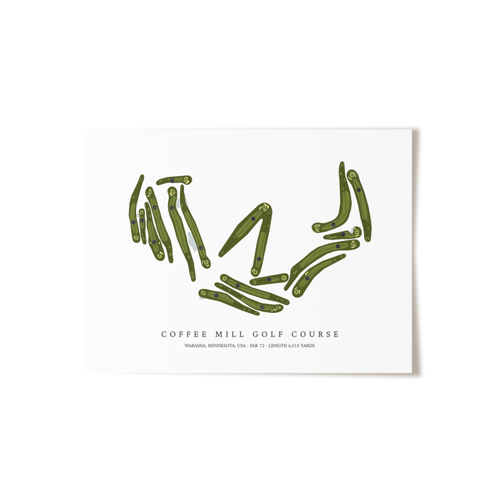 Coffee Mill Golf Course | Golf Course Map | Unframed