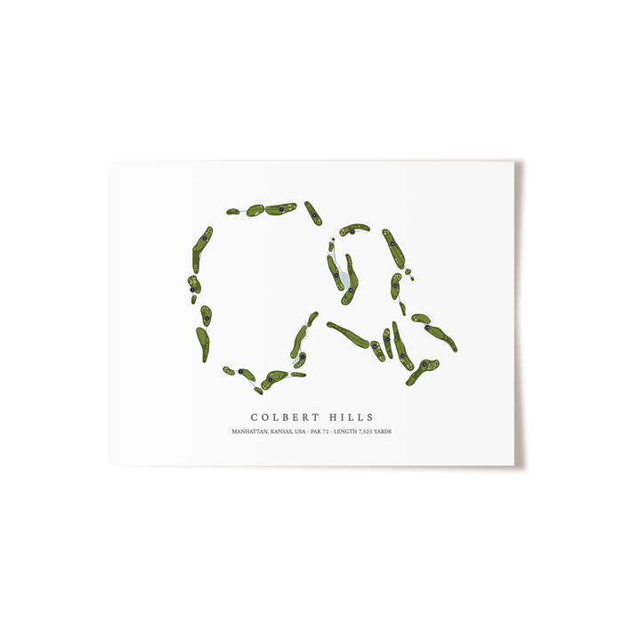 Colbert Hills | Golf Course Map | Unframed