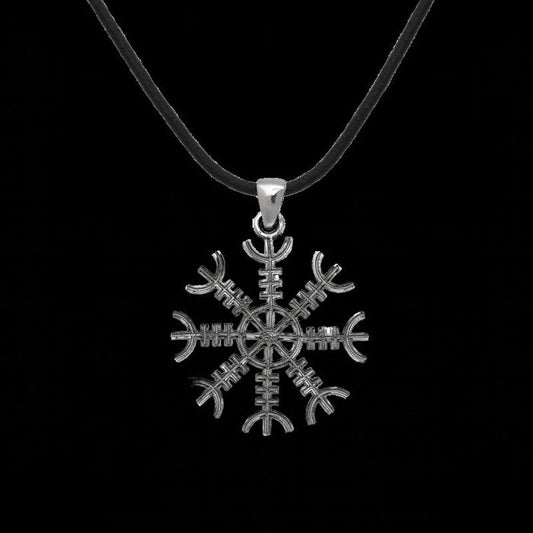 vkngjewelry Pendant Aegishjalmur Silver Sterling Pendant