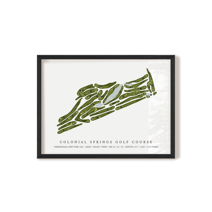 Colonial Springs Golf Course | Golf Course Map | Black Frame