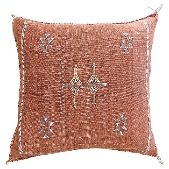 Copper V Moroccan Sabra Cactus Silk Pillow