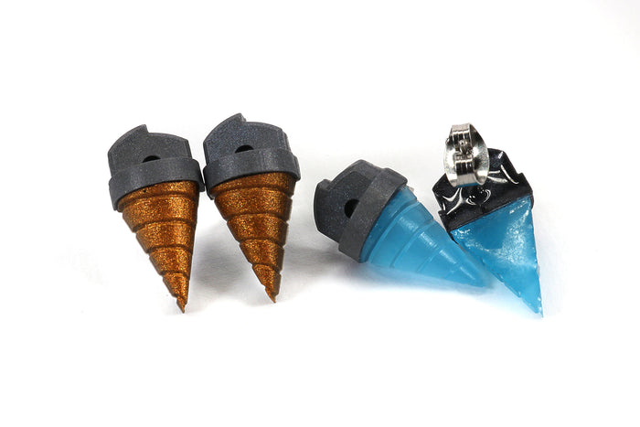 Gurren Lagann Earrings Core Drill -Stainless Steel Studs- Core Drill- Anime gifts for Tengen Toppa Gurren Lagann
