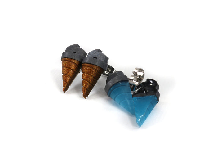 Gurren Lagann Earrings Core Drill -Stainless Steel Studs- Core Drill- Anime gifts for Tengen Toppa Gurren Lagann