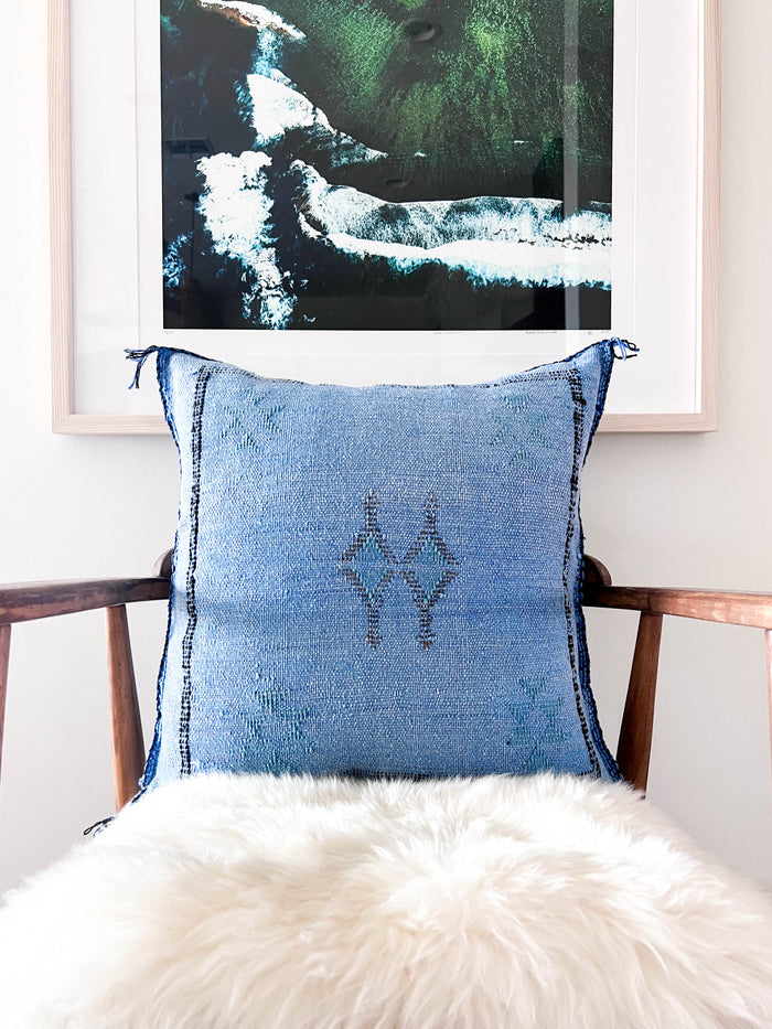 Cornflower XXIX Moroccan Cactus Silk Pillow