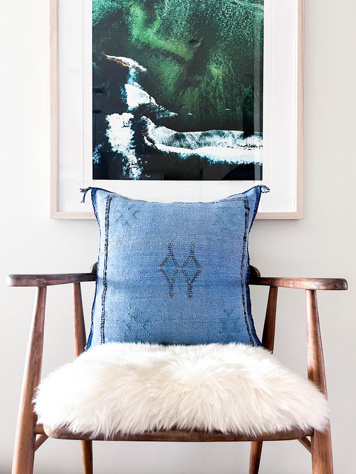 Cornflower XXIX Moroccan Cactus Silk Pillow