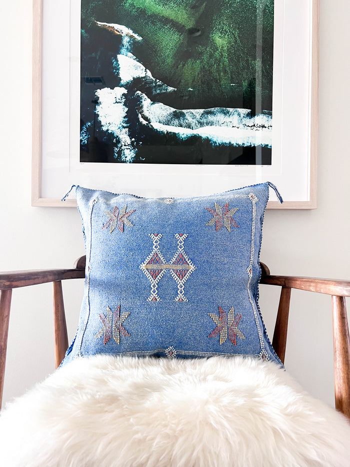 Cornflower XXVII Moroccan Cactus Silk Pillow
