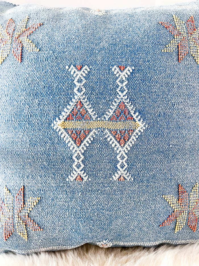 Cornflower XXVII Moroccan Cactus Silk Pillow