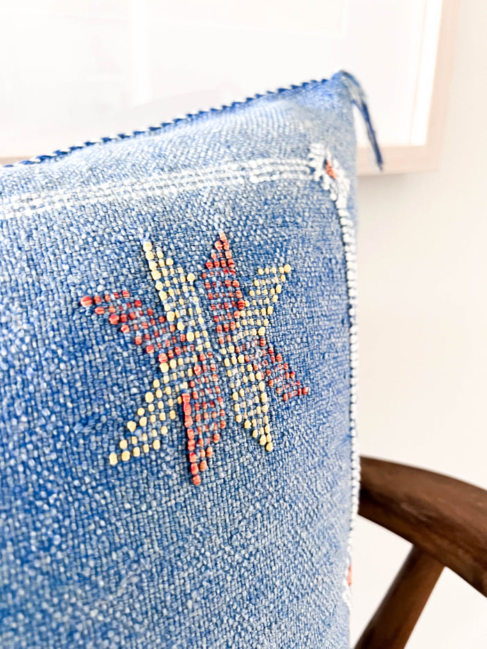 Cornflower XXVII Moroccan Cactus Silk Pillow
