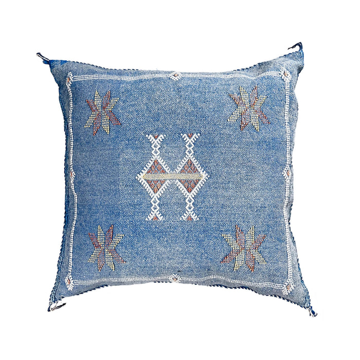 Cornflower XXVIII Moroccan Cactus Silk Pillow