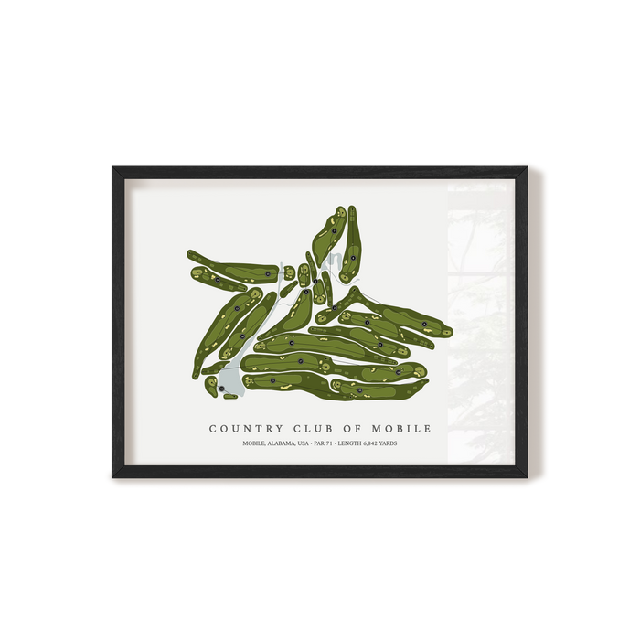 Country Club of Mobile | Golf Course Map | Black+Frame