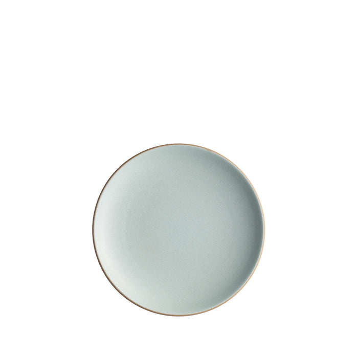 Heath Ceramics Coupe Salad Plate Aqua Chocolate Brown