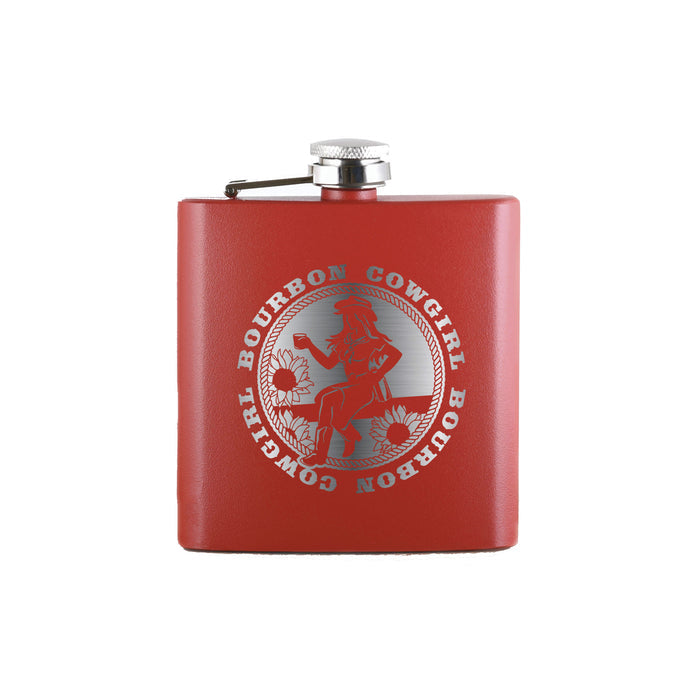 Red Bourbon Cowgirl Flask