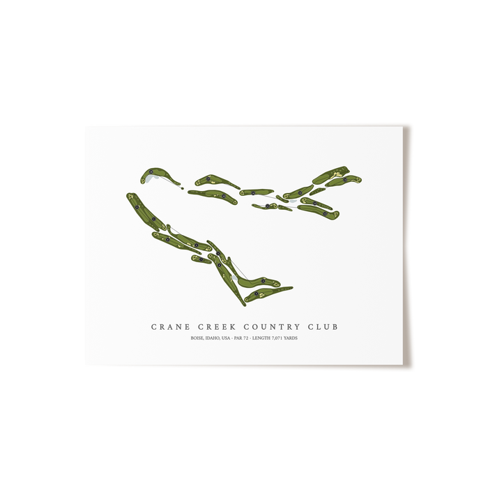 Crane Creek Country Club | Golf Course Map | Unframed