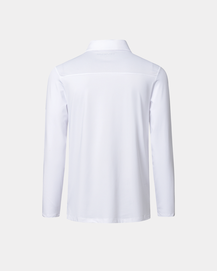 Crest 2.0 Polo White Long Sleeve