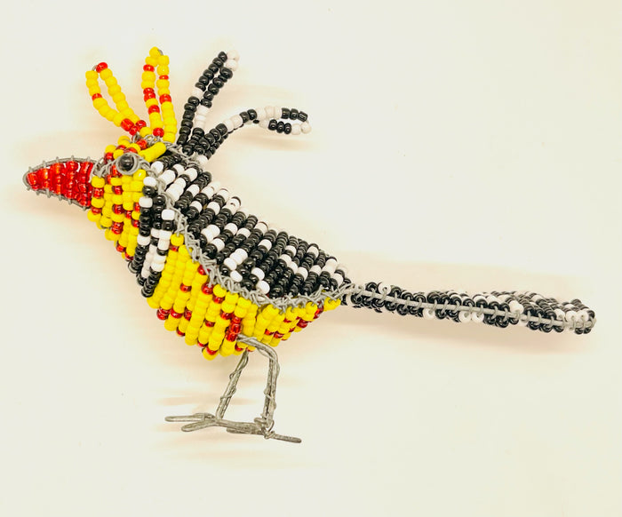 Crested Barbet (Large) - Beaded Bird