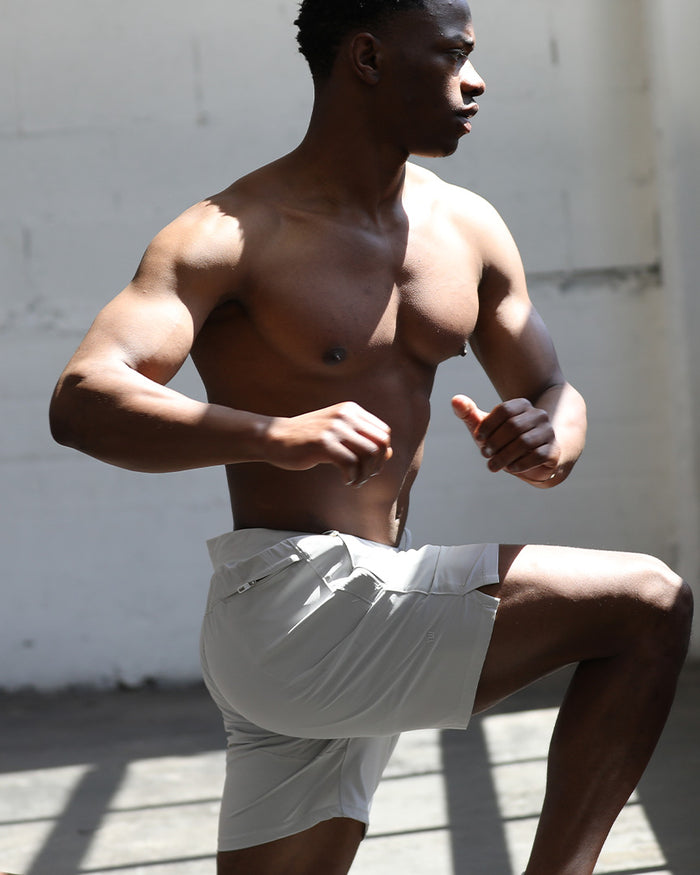 Criterion 2.0 Light Grey Performance Workout Short