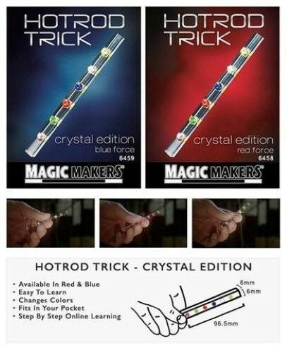 Crystal Hot Rod - Available in RED or BLUE Force! - Great Pocket Magic Trick!