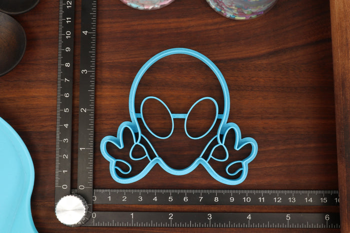 Cute Aliens Cookie Cutters, Set 1 - UFO Cookie Cutter, Alien Abduction, The Greys, Grey Alien Face, I Want to Believe