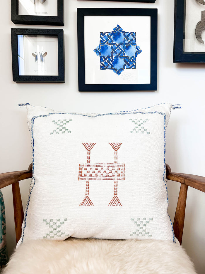 Daisy II Moroccan Cactus Silk Pillow