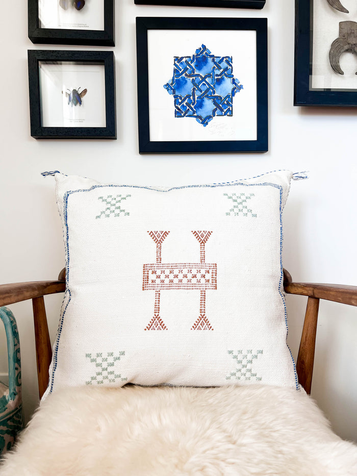 Daisy II Moroccan Cactus Silk Pillow