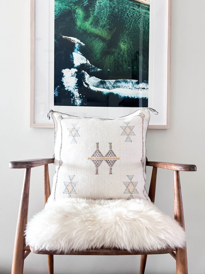Daisy IV Moroccan Cactus Silk Pillow