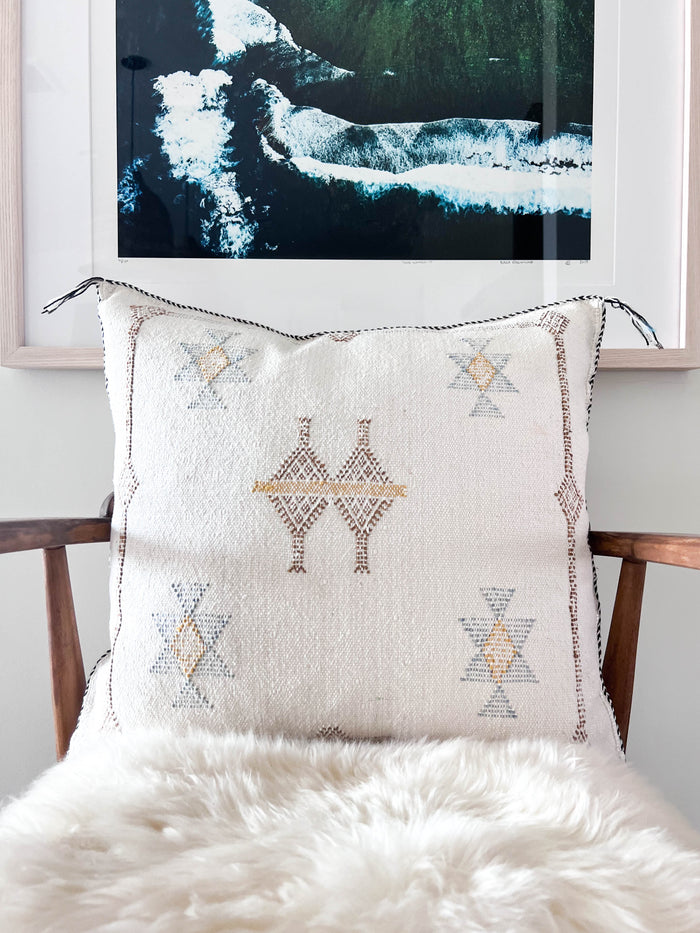 Daisy V Moroccan Cactus Silk Pillow
