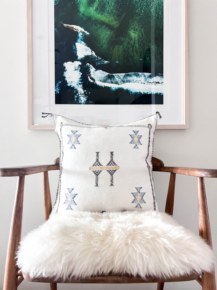 Daisy VI Moroccan Cactus Silk Pillow