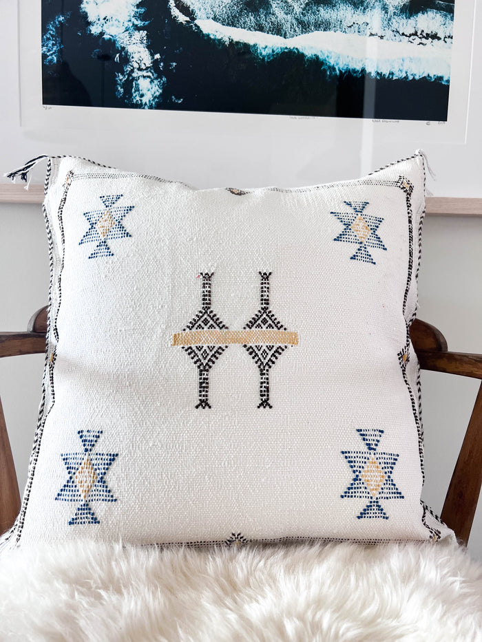Daisy VII Moroccan Cactus Silk Pillow