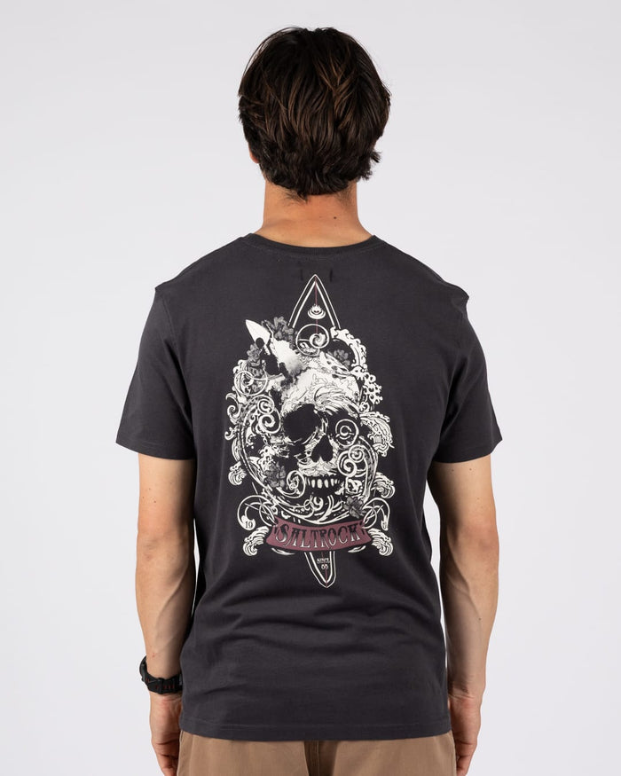 Dark Water  Mens Short Sleeve T-Shirt in Dark Grey