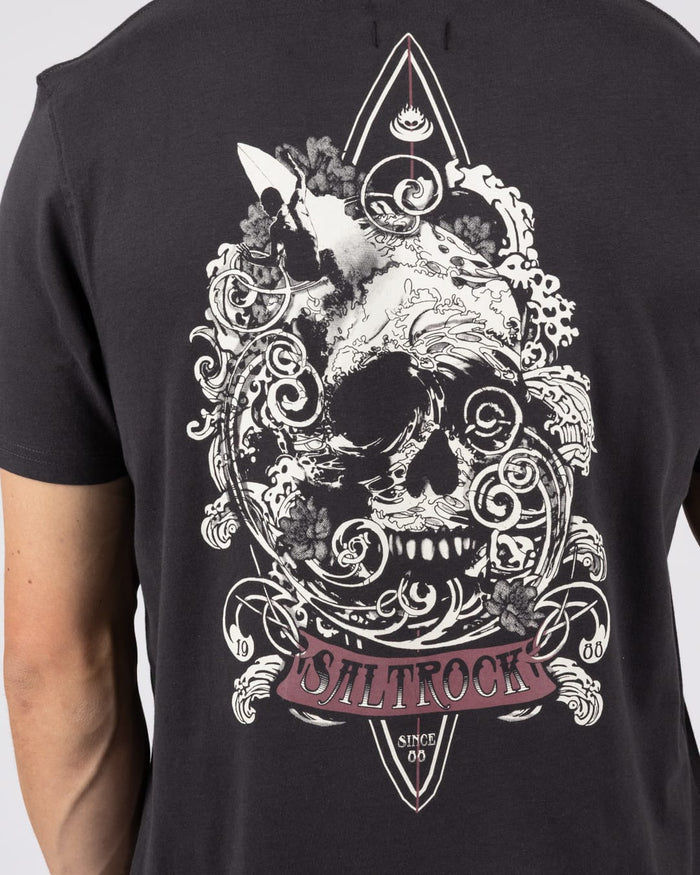 Dark Water  Mens Short Sleeve T-Shirt in Dark Grey