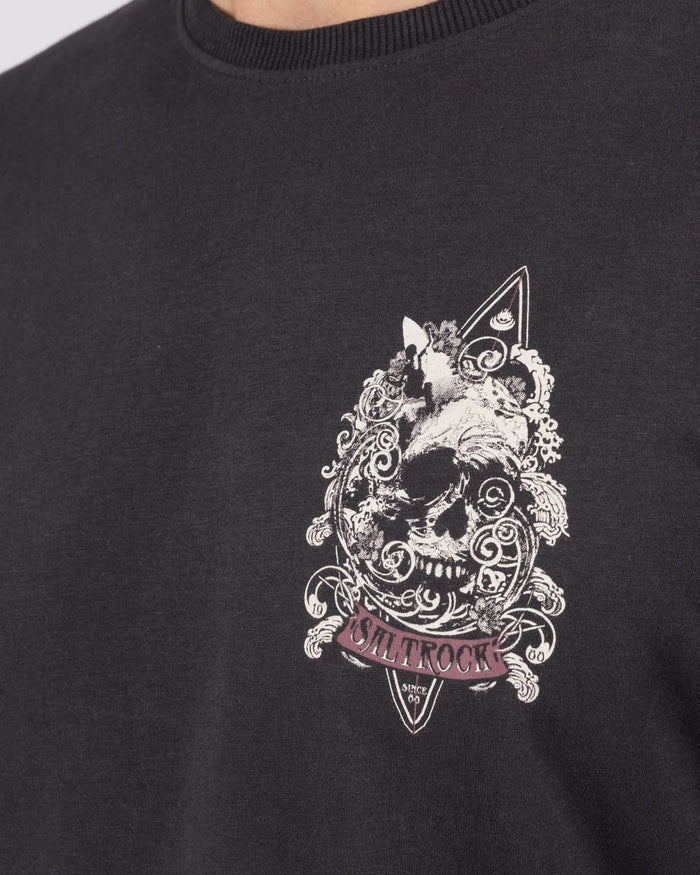 Dark Water  Mens Short Sleeve T-Shirt in Dark Grey