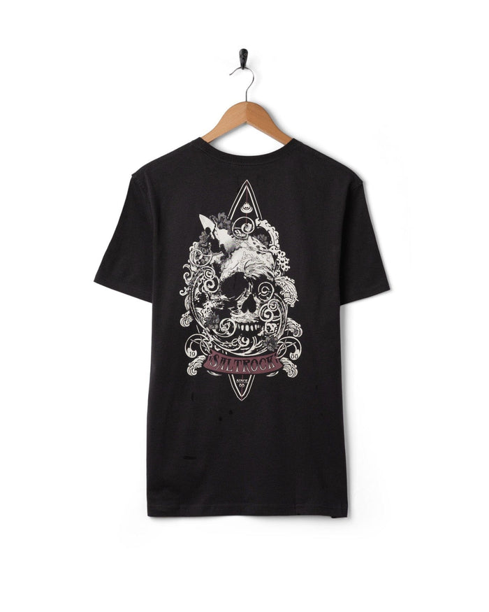 Dark Water  Mens Short Sleeve T-Shirt in Dark Grey