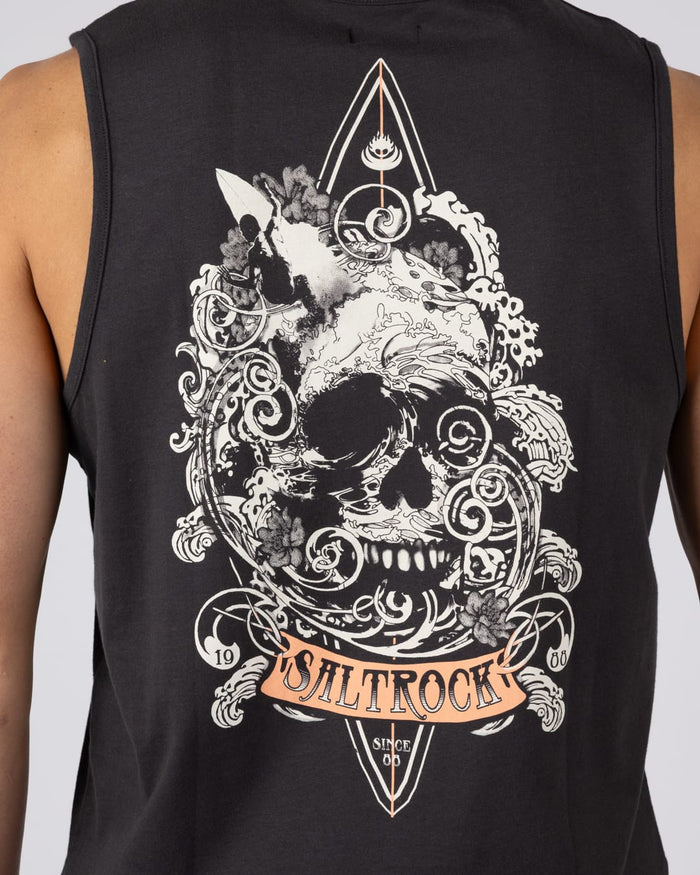 Dark Water Mens Vest in Dark Grey