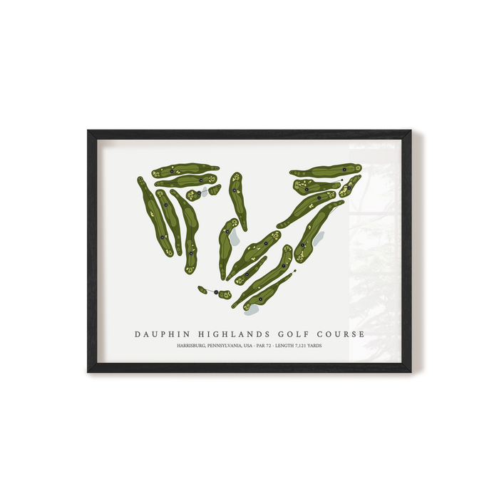 Dauphin Highlands Golf Course | Golf Course Print | Black Frame